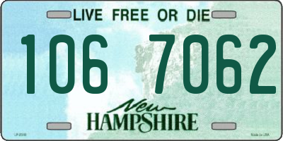 NH license plate 1067062