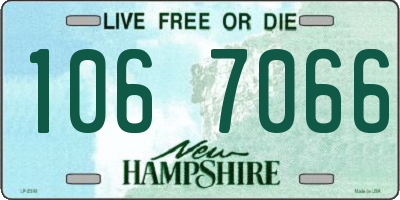NH license plate 1067066