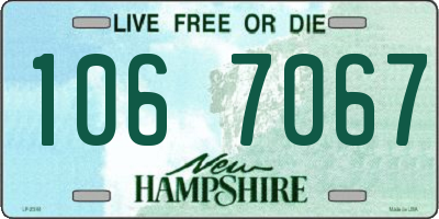 NH license plate 1067067