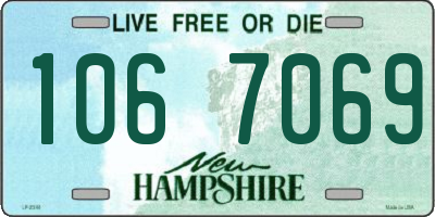 NH license plate 1067069