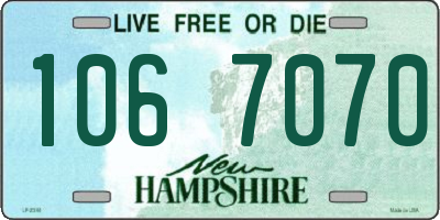 NH license plate 1067070