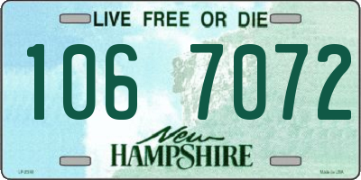 NH license plate 1067072