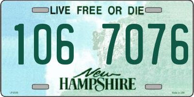 NH license plate 1067076