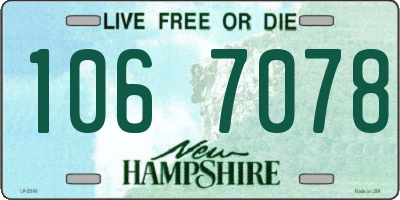 NH license plate 1067078