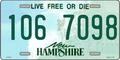 NH license plate 1067098