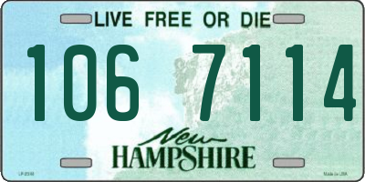 NH license plate 1067114