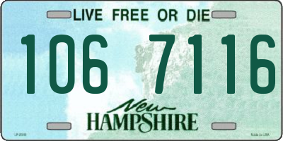 NH license plate 1067116
