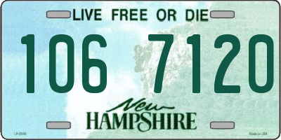 NH license plate 1067120