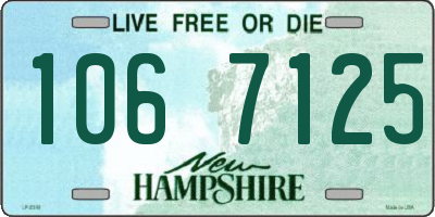 NH license plate 1067125