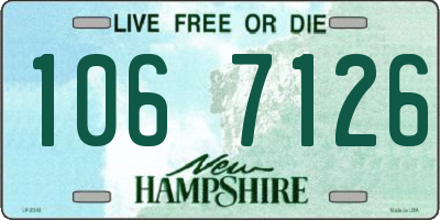 NH license plate 1067126