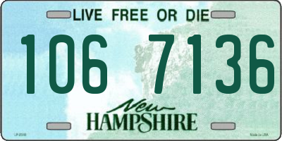 NH license plate 1067136