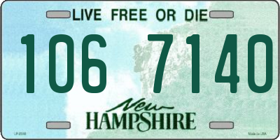 NH license plate 1067140