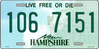 NH license plate 1067151