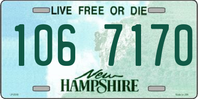 NH license plate 1067170