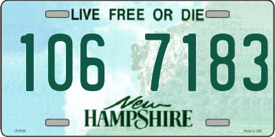 NH license plate 1067183