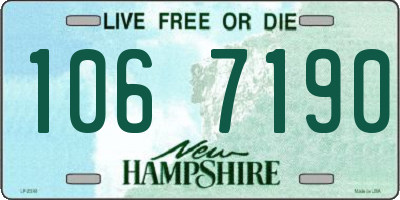 NH license plate 1067190