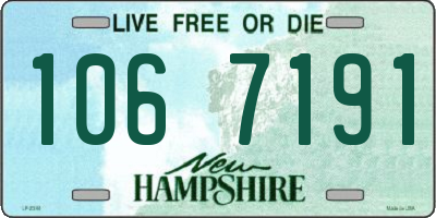 NH license plate 1067191