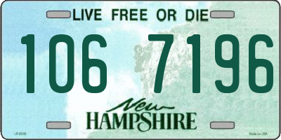 NH license plate 1067196