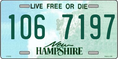 NH license plate 1067197