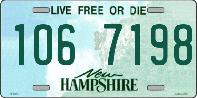 NH license plate 1067198