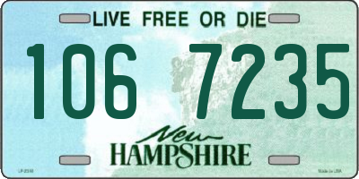 NH license plate 1067235