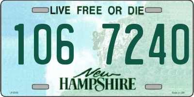 NH license plate 1067240