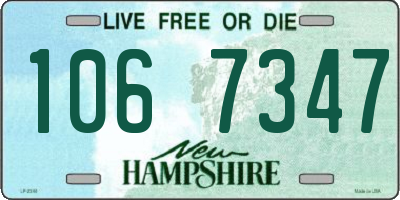 NH license plate 1067347