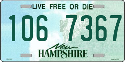 NH license plate 1067367