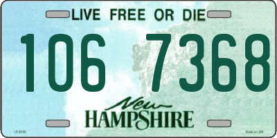 NH license plate 1067368