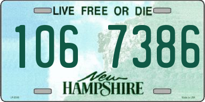 NH license plate 1067386