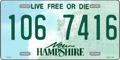 NH license plate 1067416