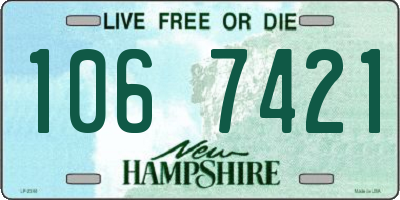 NH license plate 1067421
