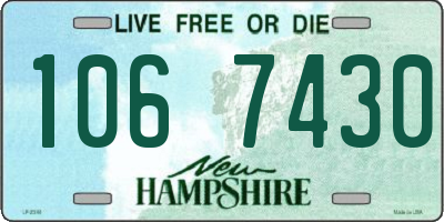 NH license plate 1067430