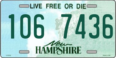NH license plate 1067436