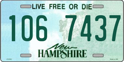 NH license plate 1067437