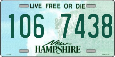 NH license plate 1067438