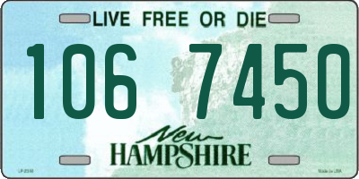 NH license plate 1067450