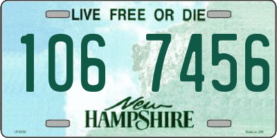 NH license plate 1067456