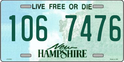 NH license plate 1067476