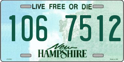 NH license plate 1067512