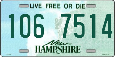 NH license plate 1067514