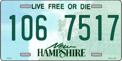 NH license plate 1067517