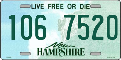 NH license plate 1067520