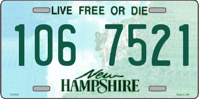 NH license plate 1067521