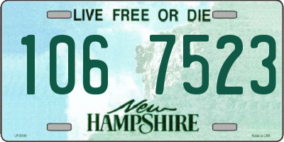 NH license plate 1067523
