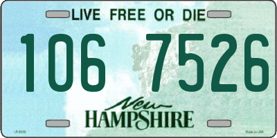 NH license plate 1067526