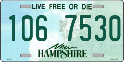 NH license plate 1067530