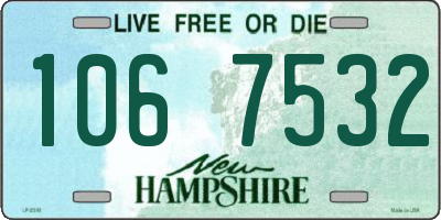 NH license plate 1067532