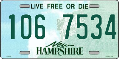 NH license plate 1067534