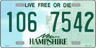 NH license plate 1067542